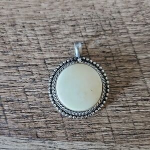 Sterling Silver and Stone Pendant